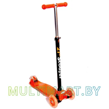 Самокат 21st Scooter Maxi ORG 036S оранжевый, прозрачные колёса